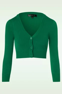 Shela Cropped Vest In Smaragdgroen