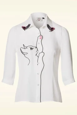 Snow Bird Blouse In Ivoorwit