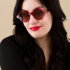 Stay Shady Ronde Zonnebril In Rood