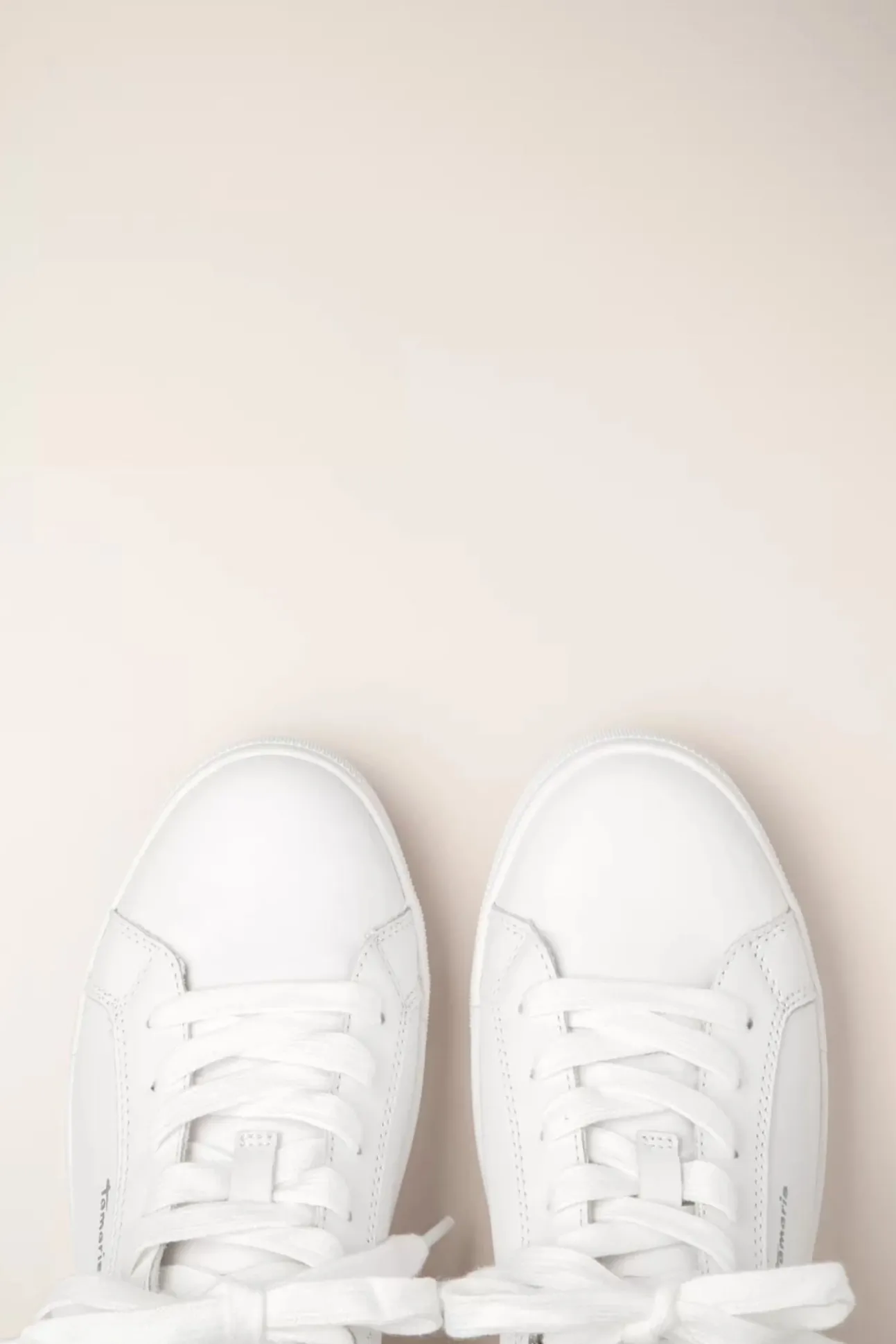 Steffi Lederen Sneakers In Wit