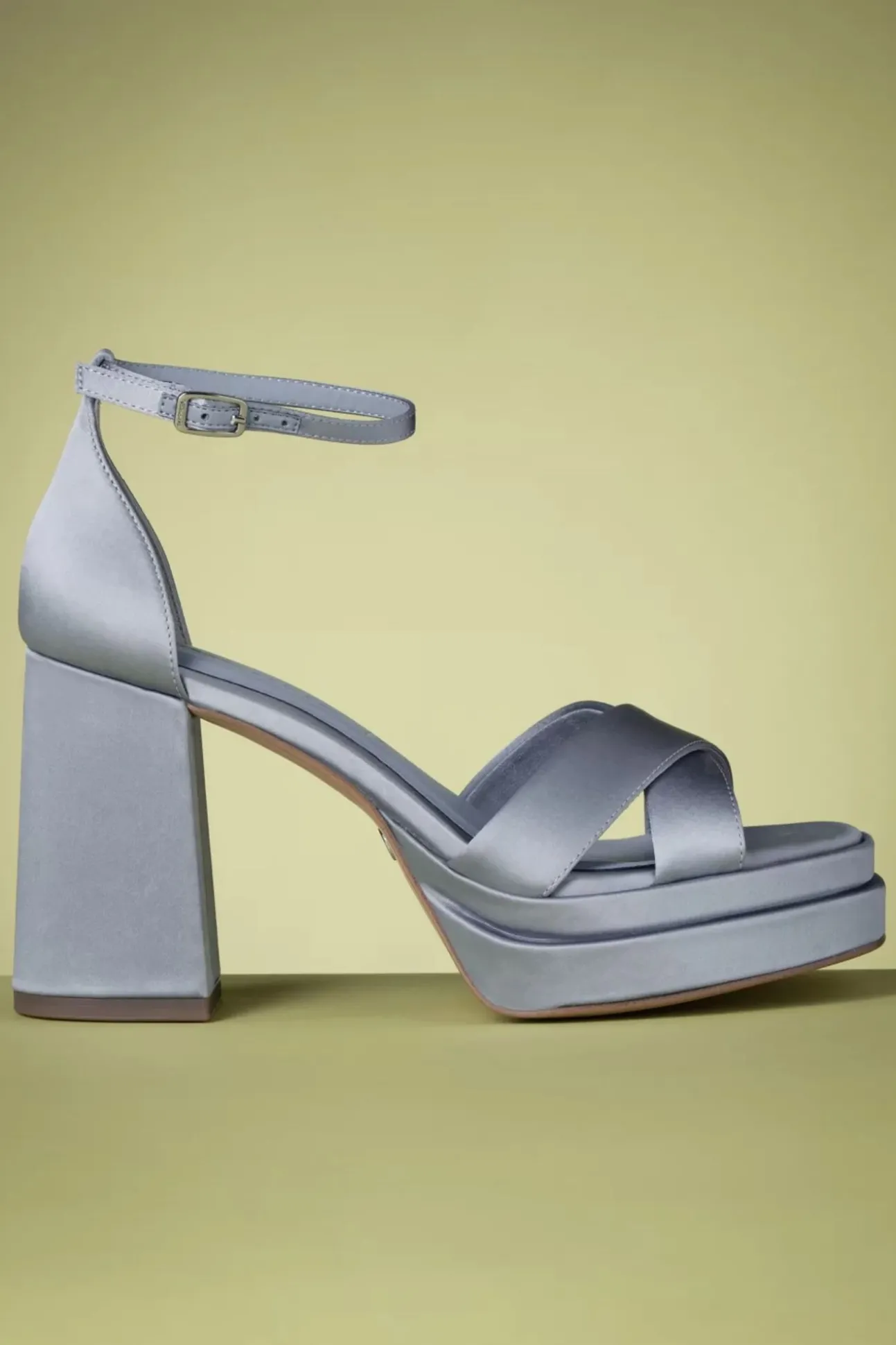 Steffi Plateau Sandalen In Titanium Grijs
