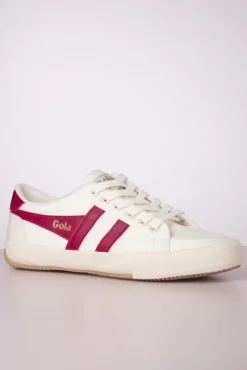 Stratus Tennis Sneakers In Gebroken Wit En Bessenbrood