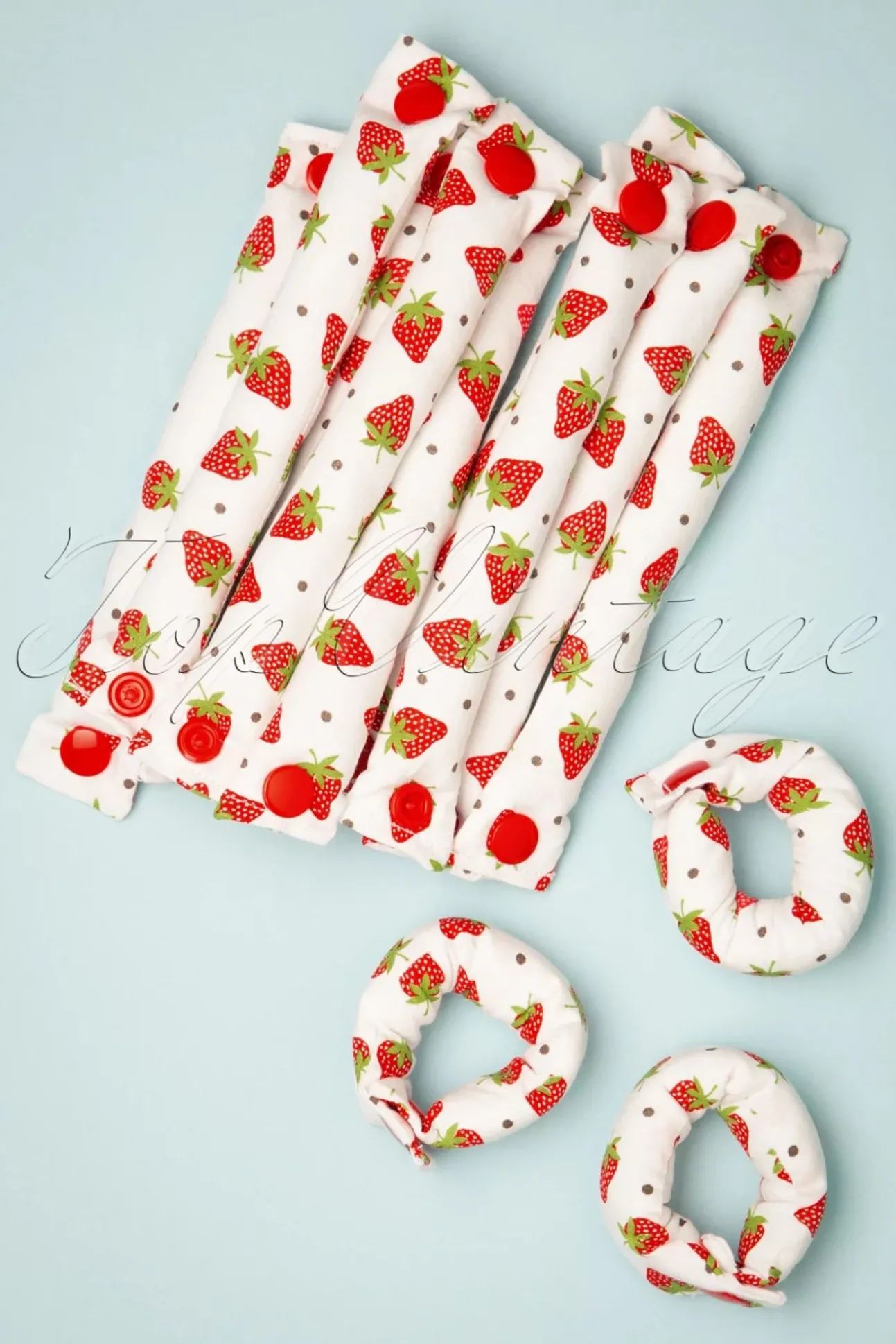 Strawberry Fields - Set Van 12 Krulspelden In Wit
