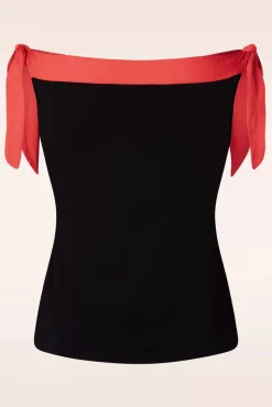 Sweet Summer Top In Zwart En Rood