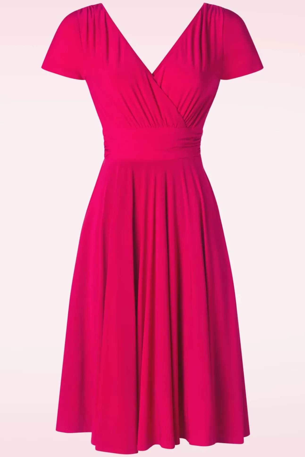 The Alessandra Swing Jurk In Felroze