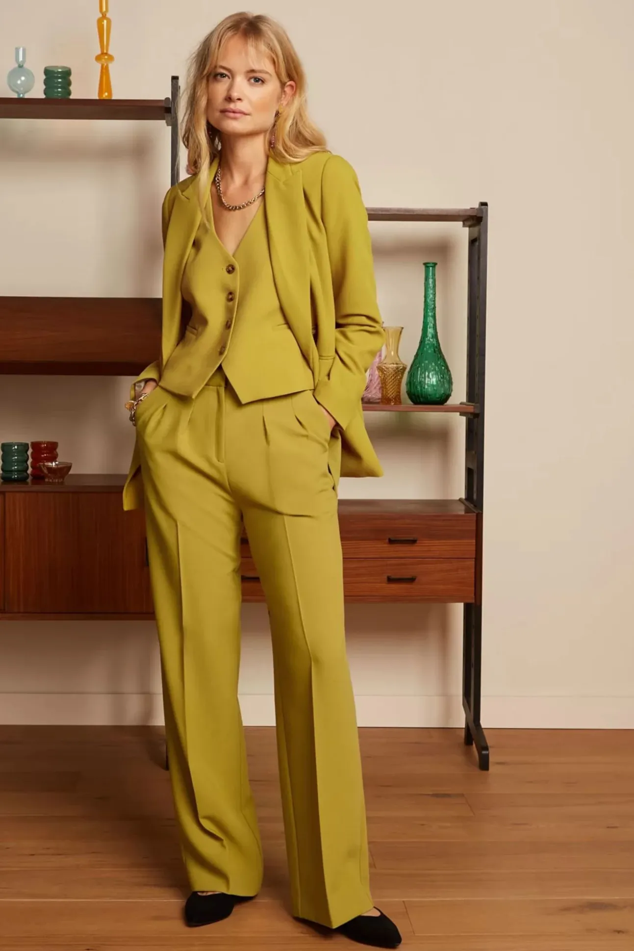 Tina Simonet Blazer In Sulphur Geel