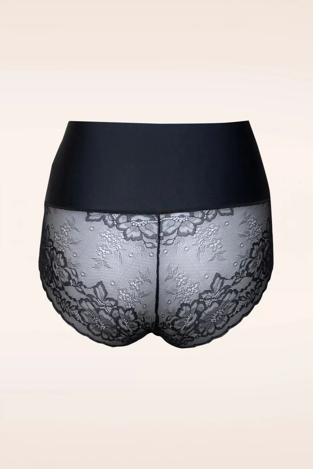 Tummy Shaper Lace Slip In Zwart