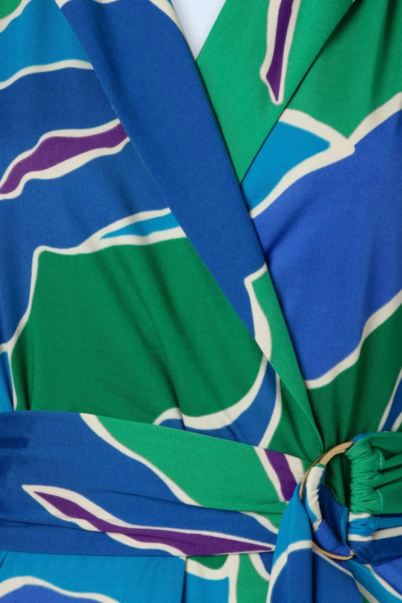 Vera Crossover Maxi Jurk In Blauw En Groen