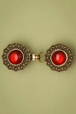 Vestclips In Goud En Rood