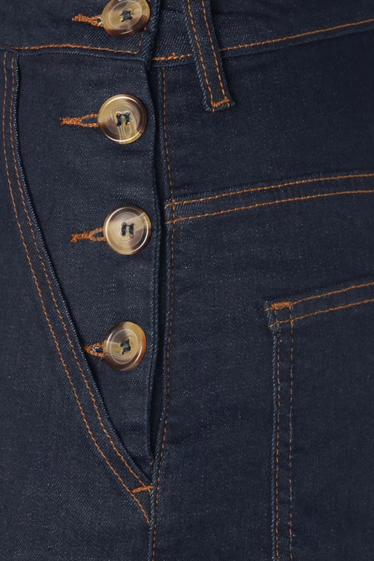 Workwear Capri Denim In Donkerblauwe Wassing