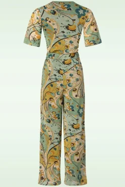 Zita Jumpsuit Frenzy In Dusty Turquoise
